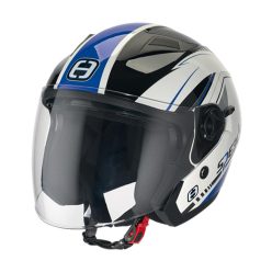 Speeds City II bukósisak, fényes fehér/kék, S